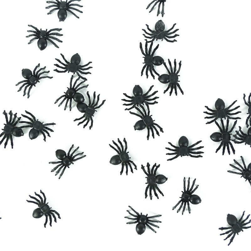 50 Luminous Glowing Spiders Halloween Decoration