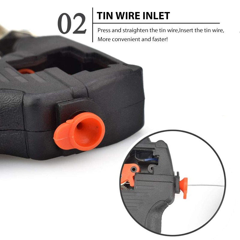 60W Automatic Feed Soldering Iron with Stand