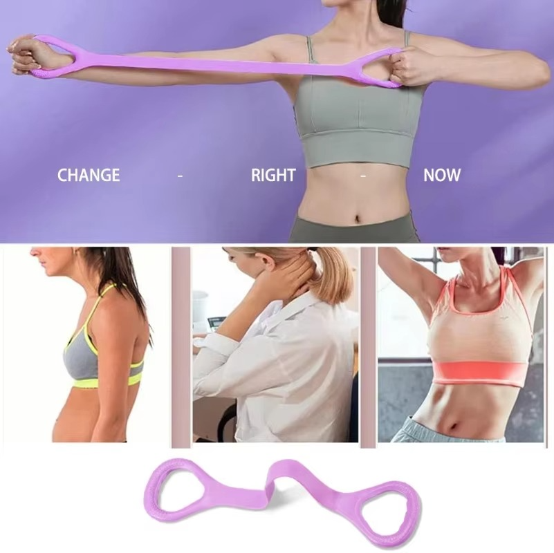 8-Pack Resistance Bands for Arms, Back and Shoulder Training – Elastic Bands for Yoga, Pilates and Physical Therapy