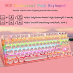 87-Key Mechanical Gaming Keyboard with RGB Backlight and Blue Switches