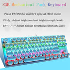 87-Key Mechanical Gaming Keyboard with RGB Backlight and Blue Switches