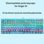87-Key Mechanical Gaming Keyboard with RGB Backlight and Blue Switches