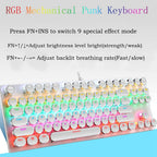 87-Key Mechanical Gaming Keyboard with RGB Backlight and Blue Switches