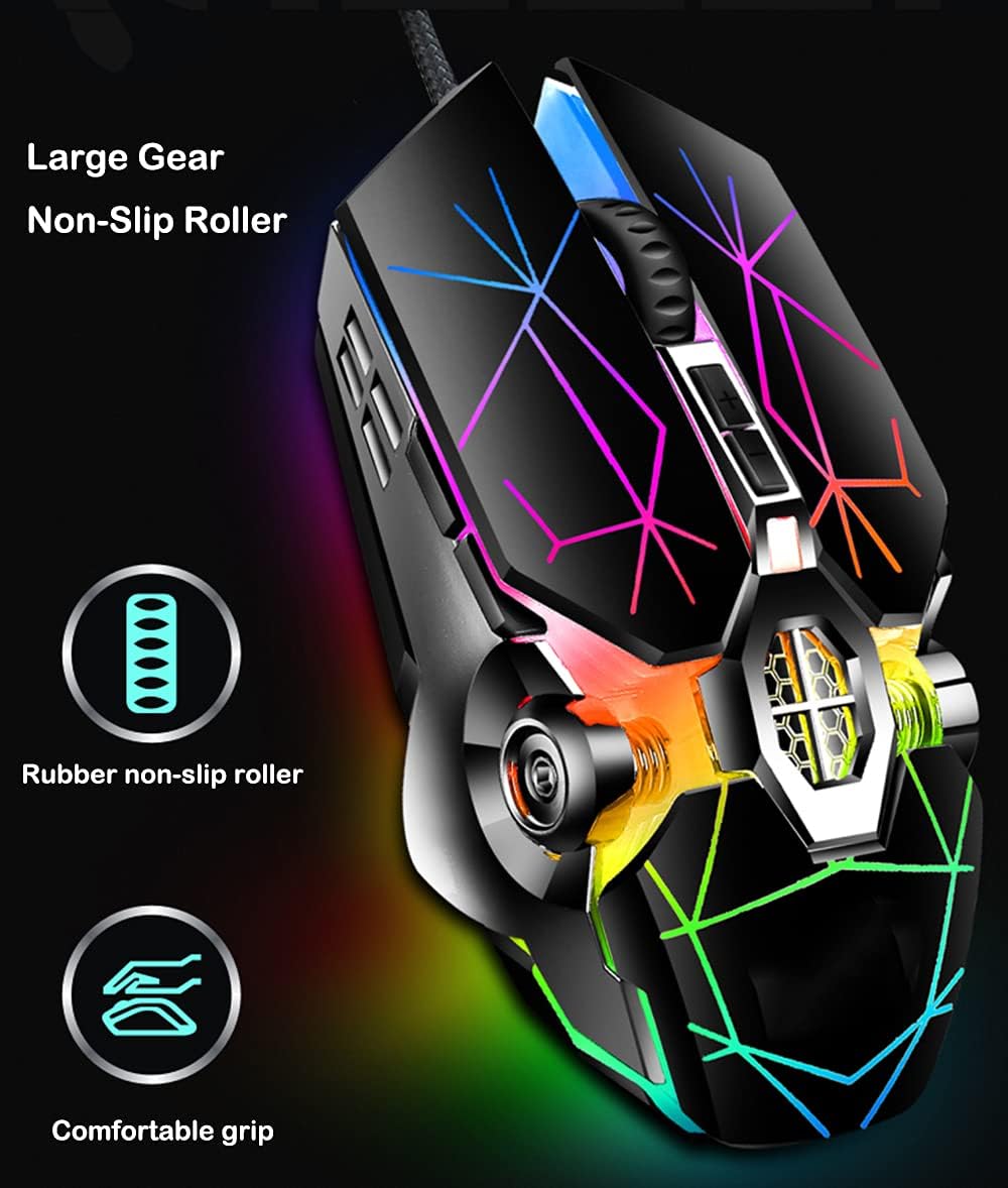 87-Key Mechanical Gaming Keyboard with RGB Backlight and Blue Switches