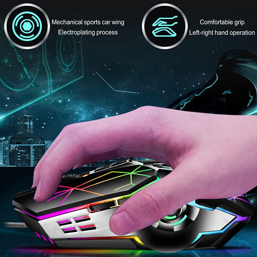 87-Key Mechanical Gaming Keyboard with RGB Backlight and Blue Switches