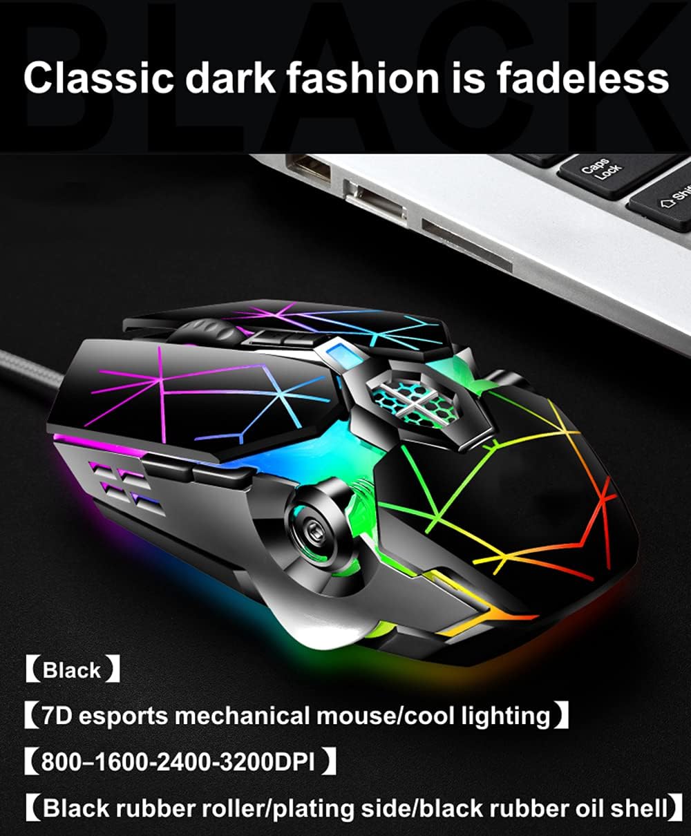 87-Key Mechanical Gaming Keyboard with RGB Backlight and Blue Switches