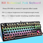 87-Key Mechanical Gaming Keyboard with RGB Backlight and Blue Switches