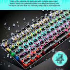 87-Key Mechanical Gaming Keyboard with RGB Backlight and Blue Switches