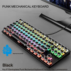 87-Key Mechanical Gaming Keyboard with RGB Backlight and Blue Switches