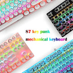 87-Key Mechanical Gaming Keyboard with RGB Backlight and Blue Switches