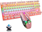 87-Key Mechanical Gaming Keyboard with RGB Backlight and Blue Switches