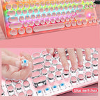 87-Key Mechanical Gaming Keyboard with RGB Backlight and Blue Switches