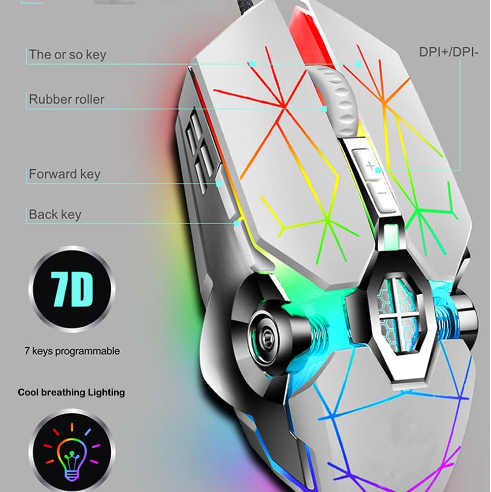 87-Key Mechanical Gaming Keyboard with RGB Backlight and Blue Switches