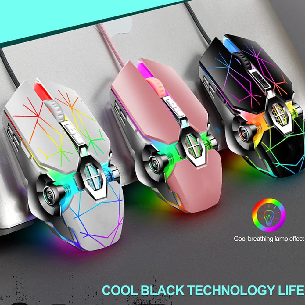 87-Key Mechanical Gaming Keyboard with RGB Backlight and Blue Switches