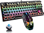87-Key Mechanical Gaming Keyboard with RGB Backlight and Blue Switches
