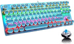 87-Key Mechanical Gaming Keyboard with RGB Backlight and Blue Switches