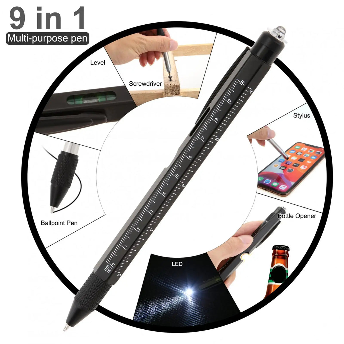 9-in-1 Multifunctional Task Master Pen