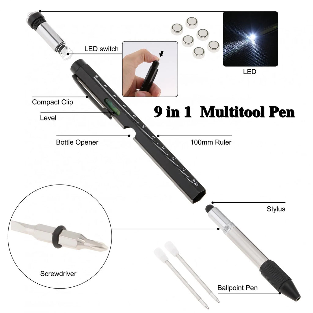 9-in-1 Multifunctional Task Master Pen
