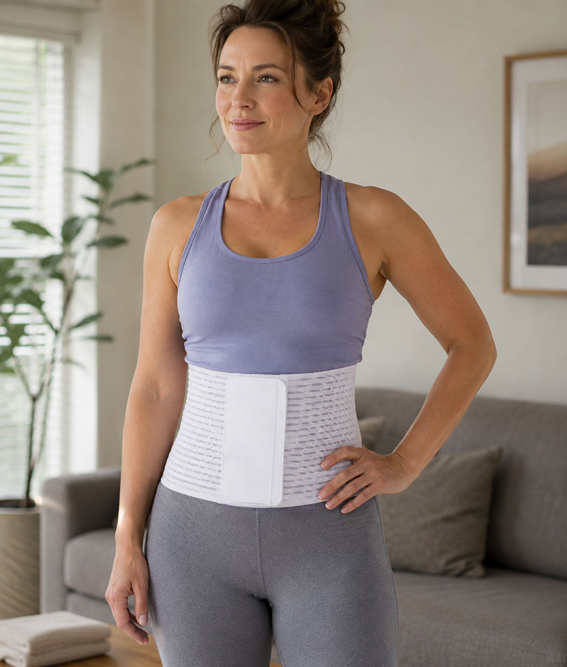 Abdominal Binder for Men and Women, Hernia Belt for Men with Removable Pad, Hernia Belt for Women, Belly Binder