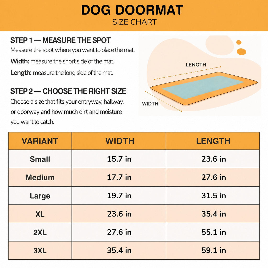 Absorbent Non-Slip Dog Door Mat for Muddy Paws