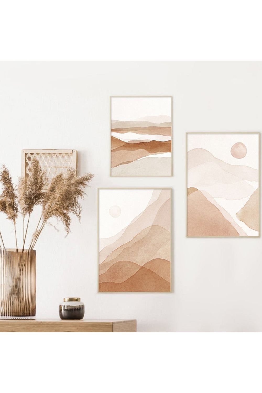 Academia Beige Landscape Canvas