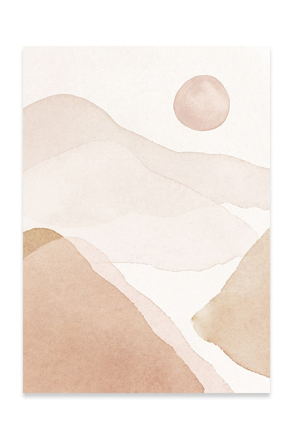 Academia Beige Landscape Canvas