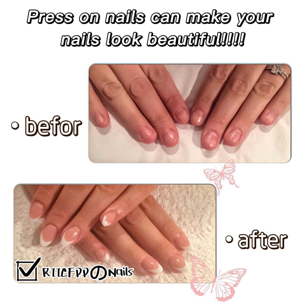 Acrylic nail set with elegant 3D flowers and ribbon decorations