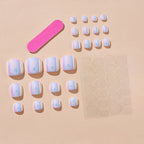Acrylic Nail Set with Elegant Shimmering Design