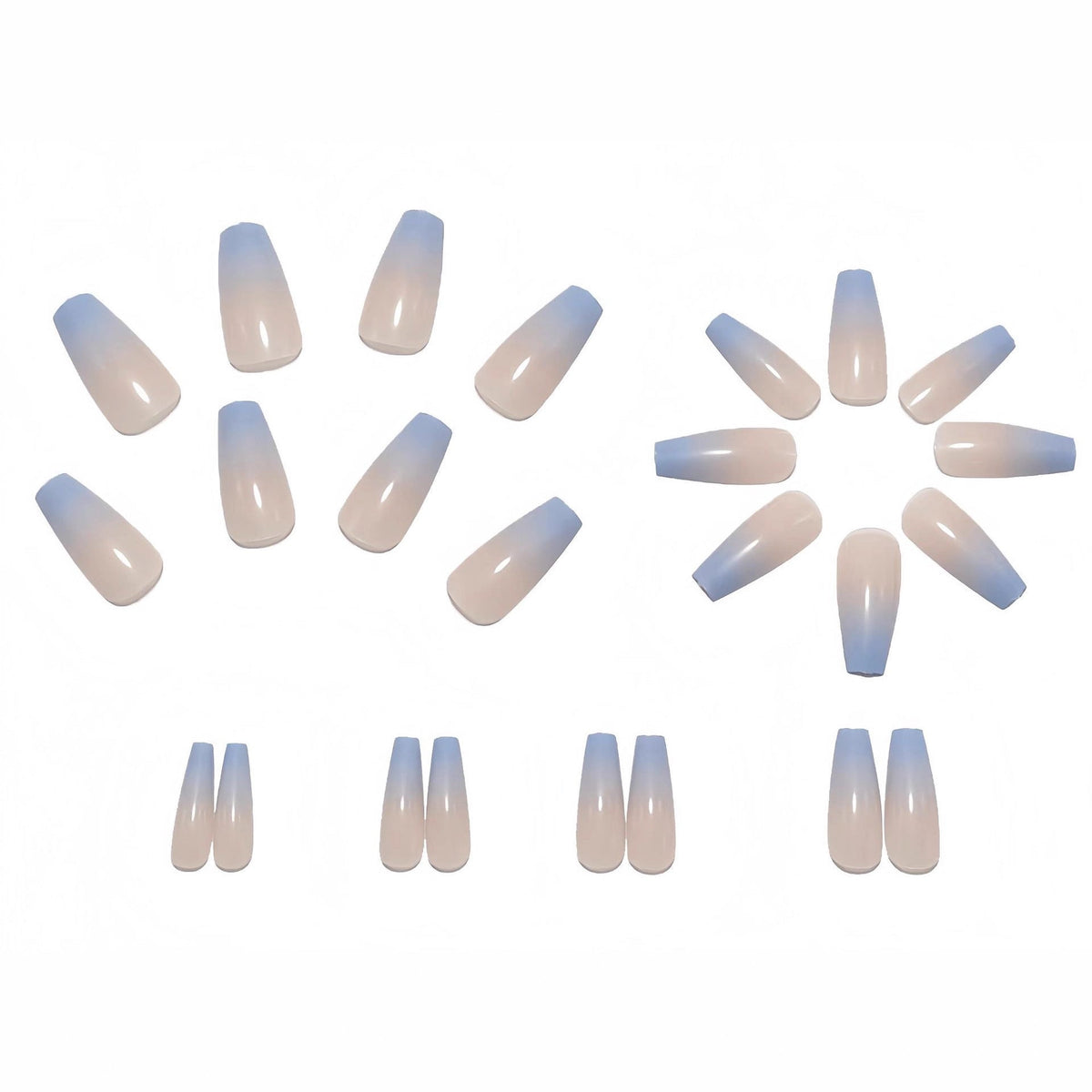 Acrylic Nails in Elegant Ombre Look