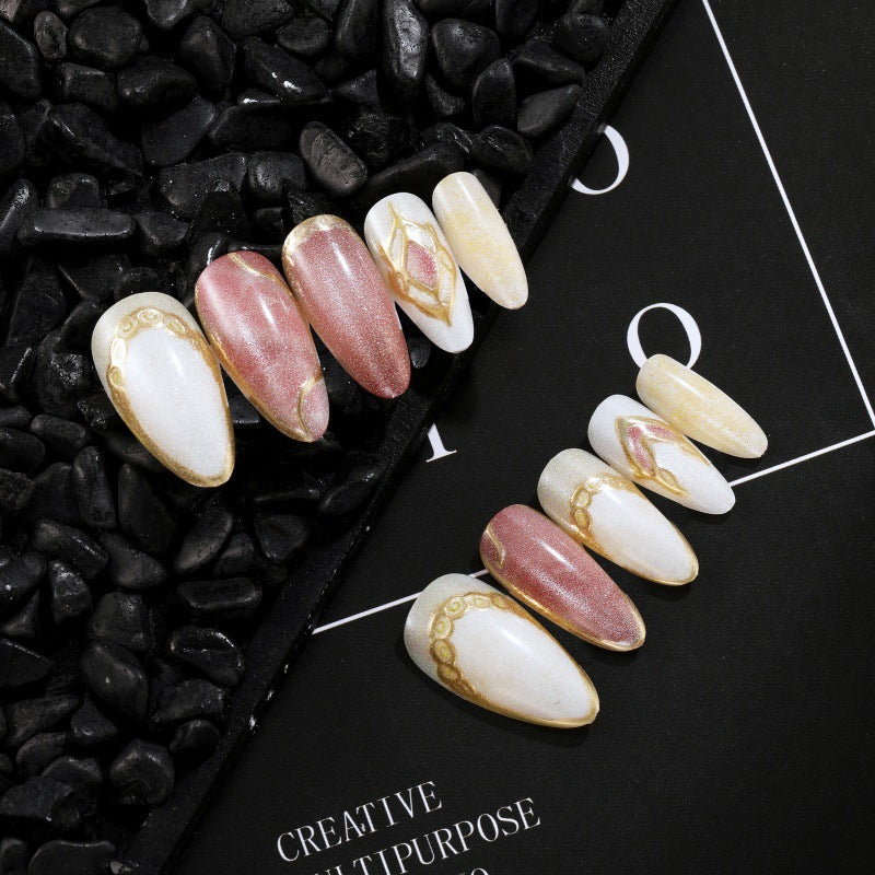 Acrylic Nails in Modern Layered Look