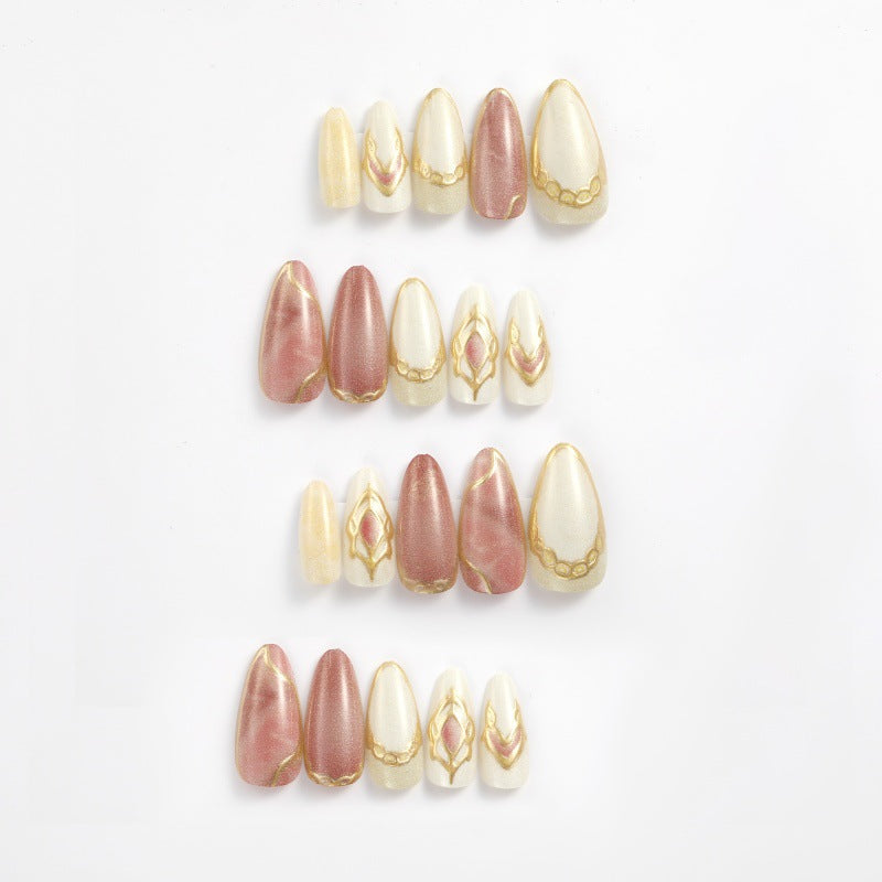 Acrylic Nails in Modern Layered Look