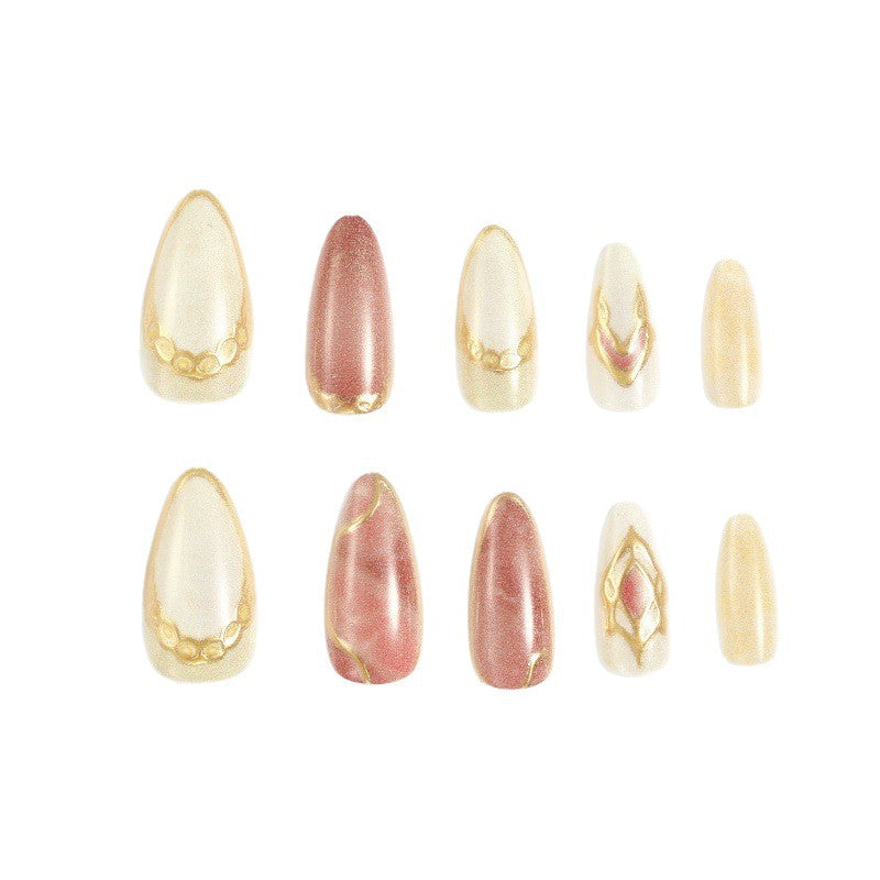 Acrylic Nails in Modern Layered Look