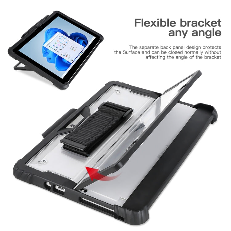 Acrylic Transparent Hand and Shoulder Strap Laptop Case for Microsoft Surface Pro 4 / 5 / 6 / 7 / 7+