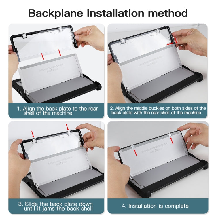 Acrylic Transparent Hand and Shoulder Strap Laptop Case for Microsoft Surface Pro 4 / 5 / 6 / 7 / 7+
