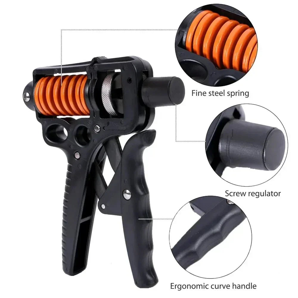 Adjustable 5-165kg Heavy Hand Grip Strengthener - Finger Expander for Arm, Wrist, and Forearm Training Boneroshop