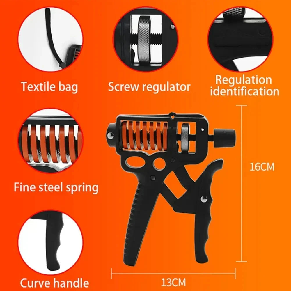 Adjustable 5-165kg Heavy Hand Grip Strengthener - Finger Expander for Arm, Wrist, and Forearm Training Boneroshop