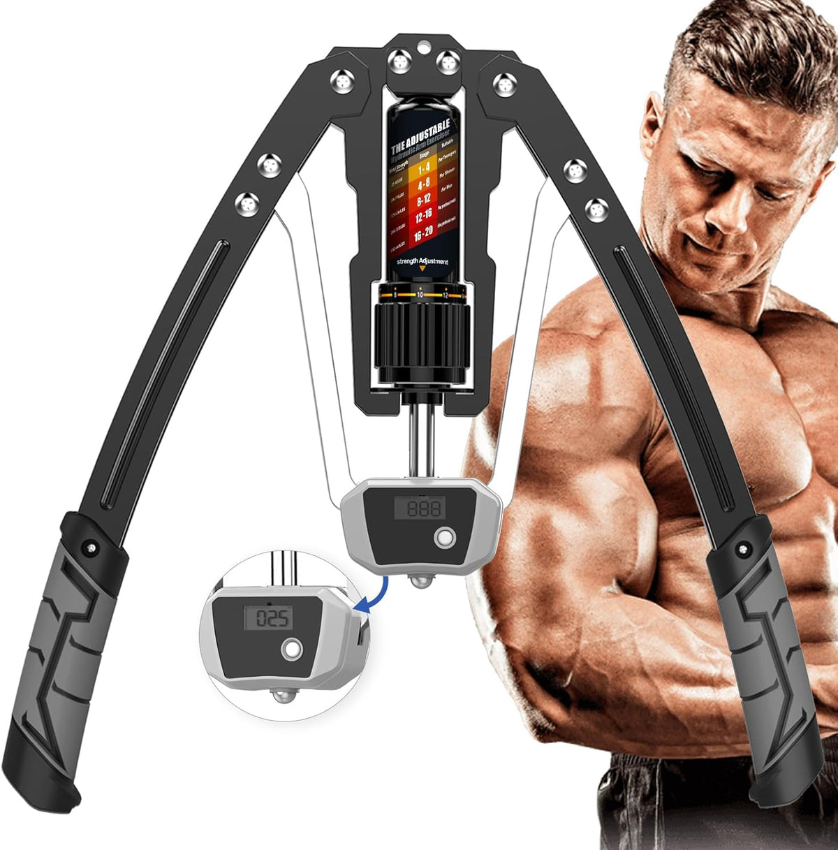 Adjustable Arm Trainer with Hydraulic Resistance