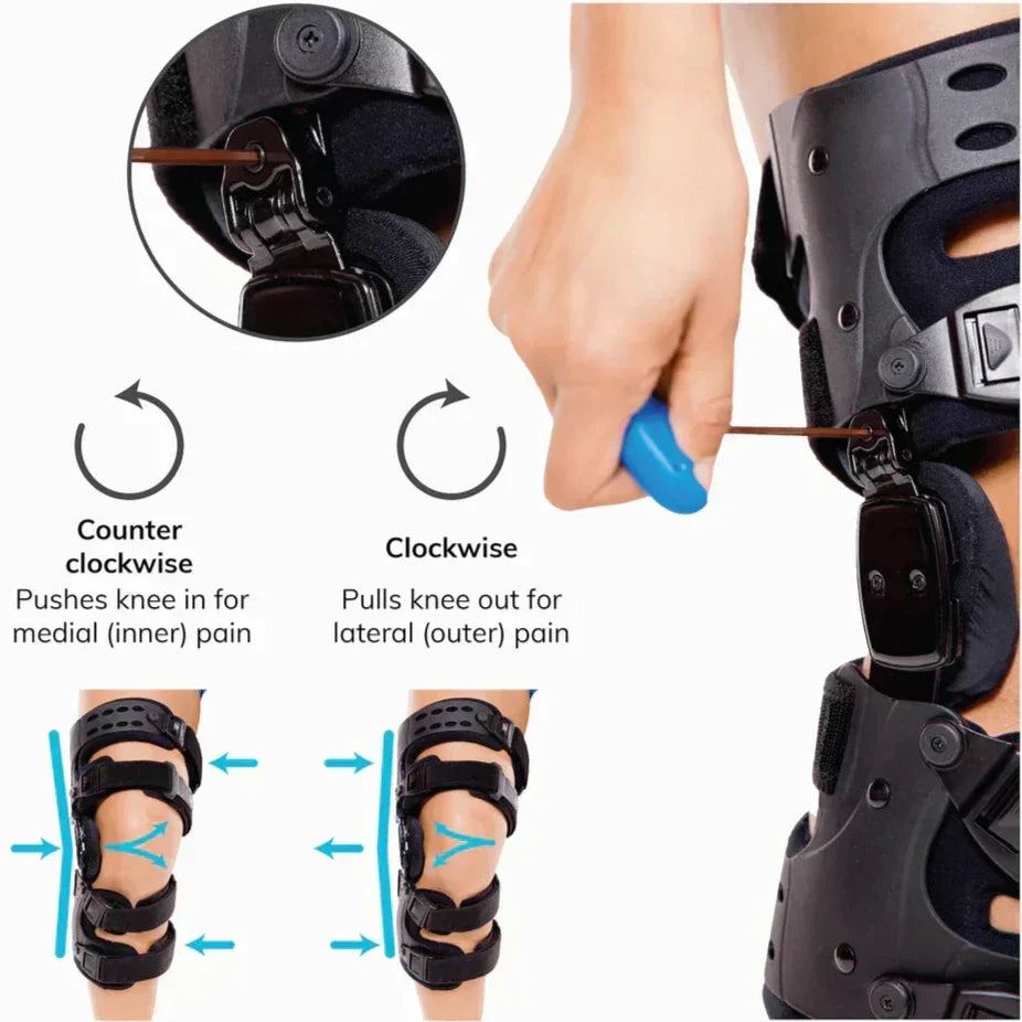 Adjustable knee brace with joint support KneeEase