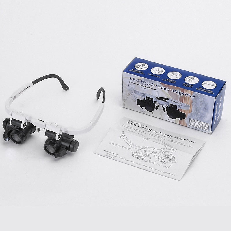 Adjustable LED Magnifying Glasses for Precision Work and Hobbies