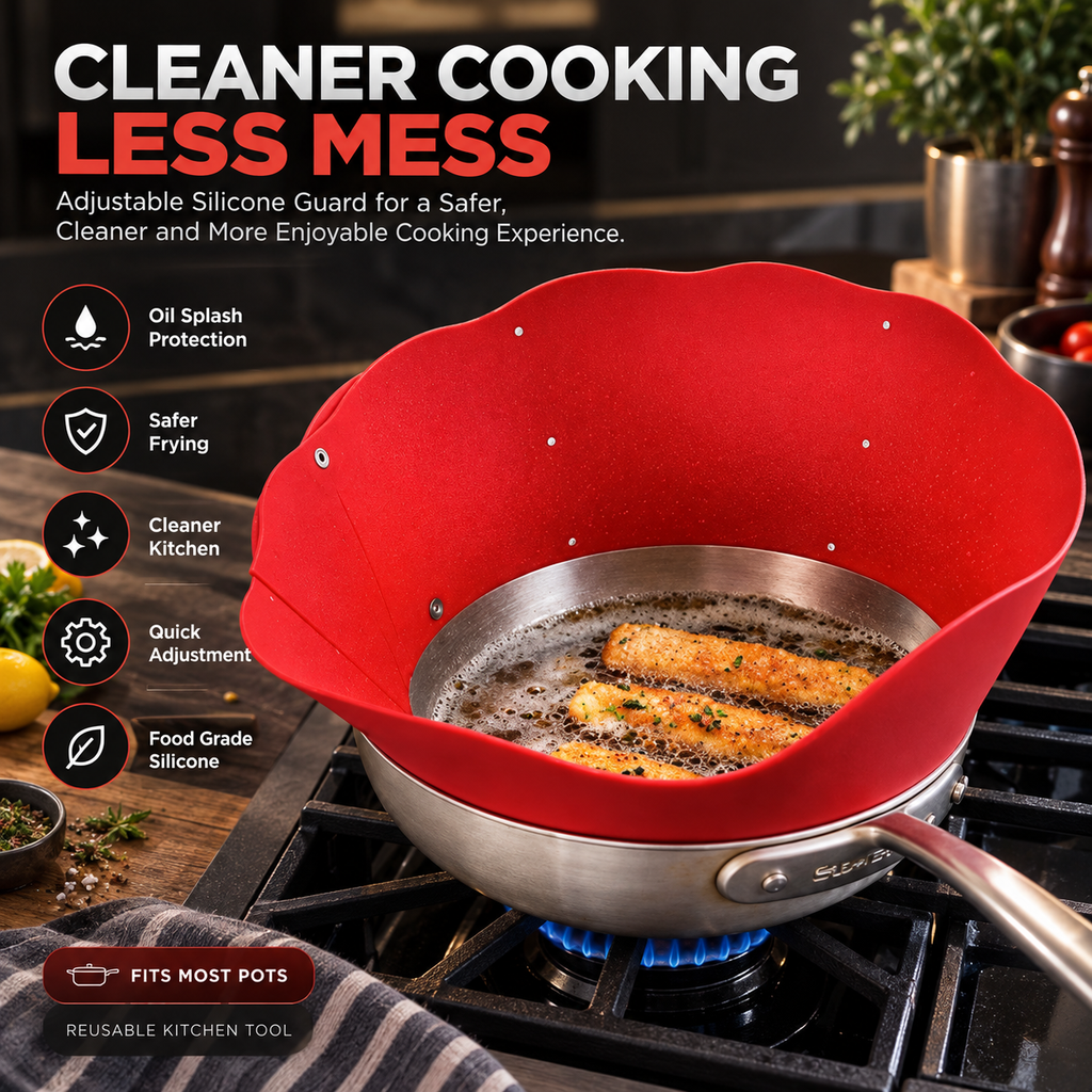Adjustable Silicone Splatter Guard