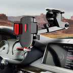 Adjustable Telescopic Suction Car Phone Holder with Full Rotation Gravity Auto-Lock