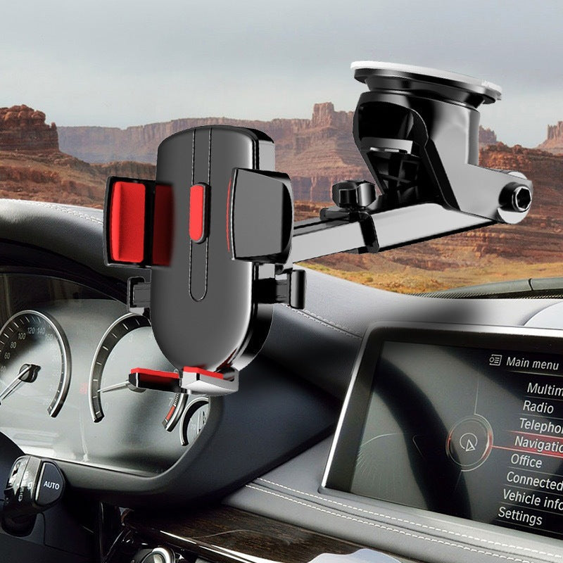 Adjustable Telescopic Suction Car Phone Holder with Full Rotation Gravity Auto-Lock