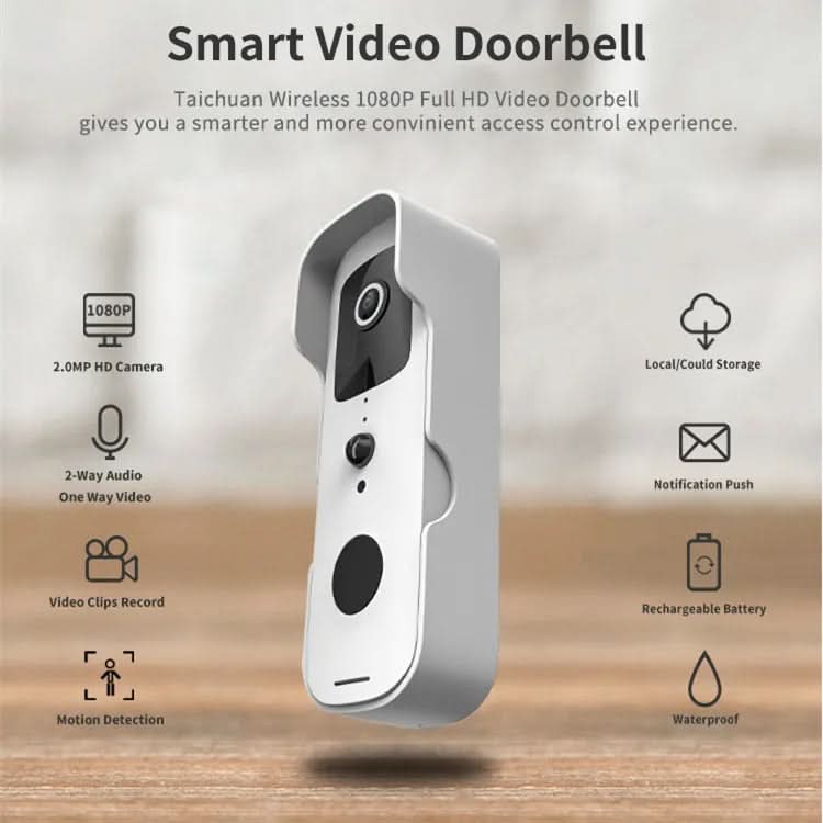 Advanced wireless video doorbell camera with instant alerts and two-way audio