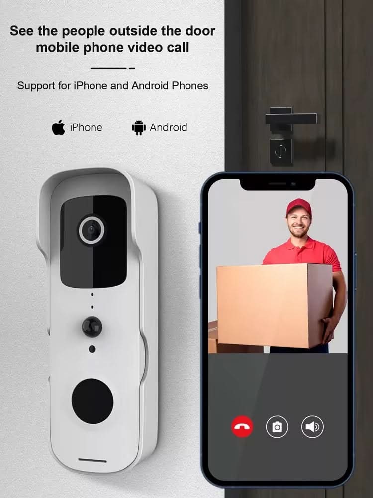 Advanced wireless video doorbell camera with instant alerts and two-way audio
