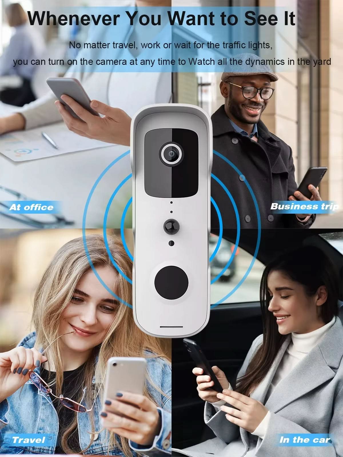 Advanced wireless video doorbell camera with instant alerts and two-way audio