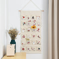 Advent Calendar with 24 Canvas Bags for Children – Hanging Christmas Decoration in Multicolour