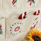 Advent Calendar with 24 Canvas Bags for Children – Hanging Christmas Decoration in Multicolour