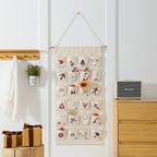 Advent Calendar with 24 Canvas Bags for Children – Hanging Christmas Decoration in Multicolour