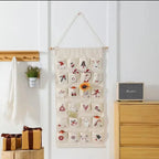 Advent Calendar with 24 Canvas Bags for Children – Hanging Christmas Decoration in Multicolour