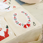 Advent Calendar with 24 Canvas Bags for Children – Hanging Christmas Decoration in Multicolour